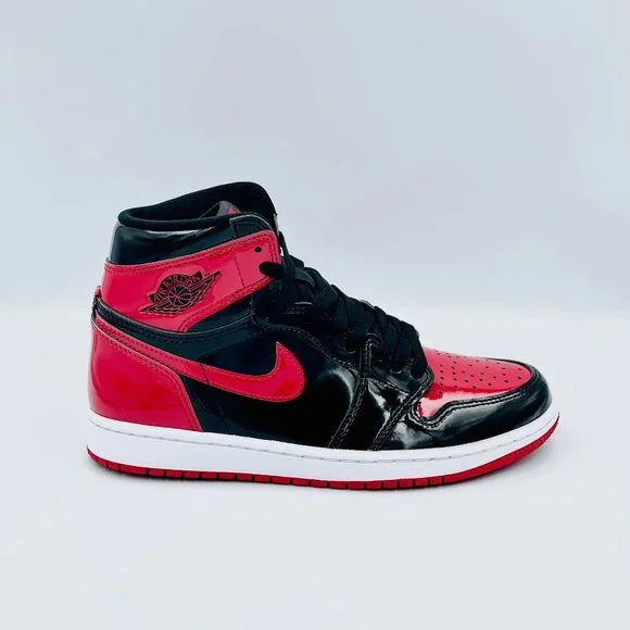 Black & Red High Top Streetwear Sneakers – Stylish Casual Basketball Style Shoes - Picture 6 of 7